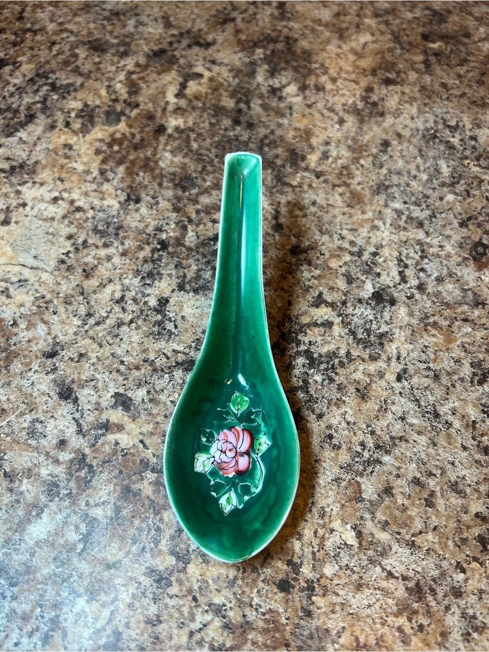 Porcelain Asian-Style Soup Spoons - Assorted Red, Green, Yellow, White